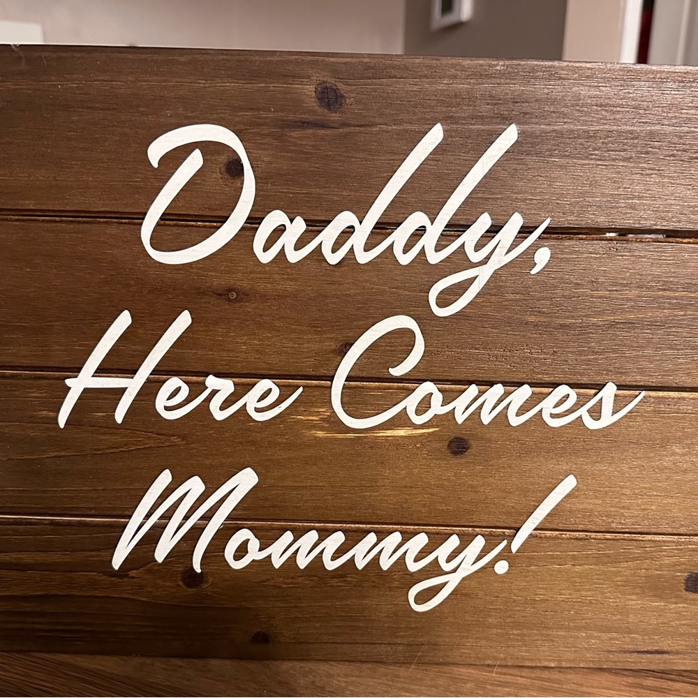 Handmade Wood Wedding sign.